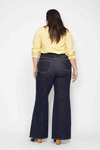 Judy Blue High Waist Tummy Control Retro Wide Leg Denim Jeans 88849