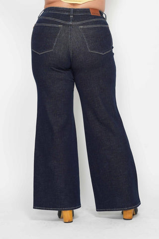 Judy Blue High Waist Tummy Control Retro Wide Leg Denim Jeans 88849