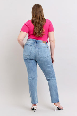 Judy Blue High Waist Light 90’s Straight Denim Jeans 82397