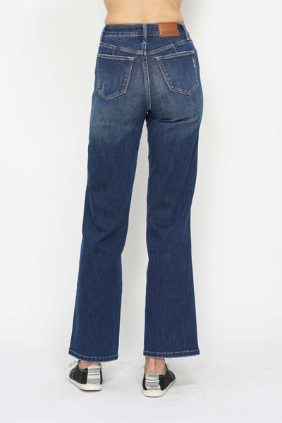 Judy Blue High Waist "Tummy Control" Classic Straight Denim Jeans 88869-Jeans-Sunshine and Wine Boutique