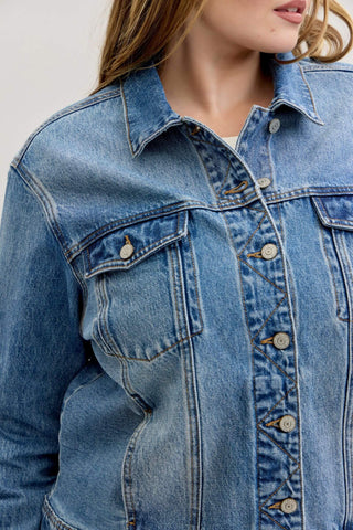 Judy Blue Rigid Magic Boyfriend Denim Jacket 7887