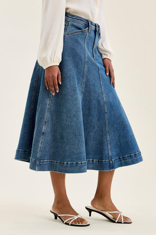 Judy Blue High Waist Lasso Stone Denim Skirt 2844
