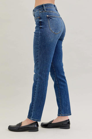 Judy Blue High Waist Shield Back Pocket Slim Denim Jeans 82549
