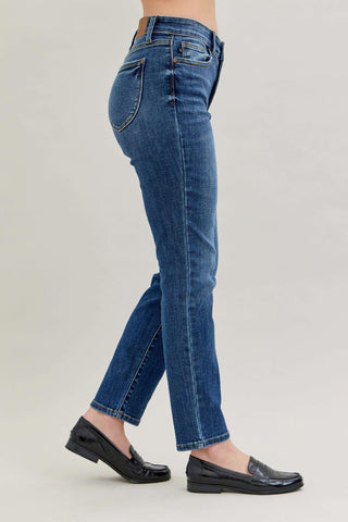 Judy Blue High Waist Shield Back Pocket Slim Denim Jeans 82549
