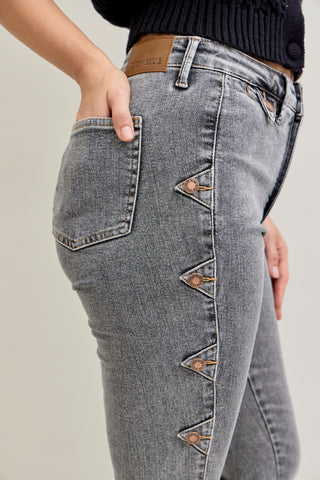 Judy Blue High Waist Western Side Seam & Coin Pocket Bootcut Denim Jeans 881042