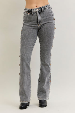 Judy Blue High Waist Western Side Seam & Coin Pocket Bootcut Denim Jeans 881042