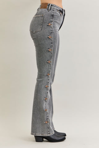 Judy Blue High Waist Western Side Seam & Coin Pocket Bootcut Denim Jeans 881042