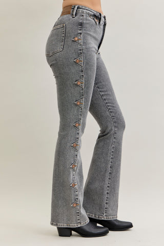 Judy Blue High Waist Western Side Seam & Coin Pocket Bootcut Denim Jeans 881042