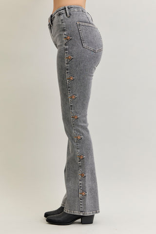 Judy Blue High Waist Western Side Seam & Coin Pocket Bootcut Denim Jeans 881042