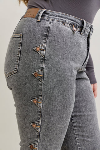 Judy Blue High Waist Western Side Seam & Coin Pocket Bootcut Denim Jeans 881042