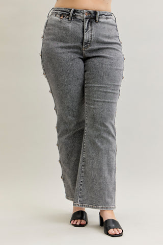 Judy Blue High Waist Western Side Seam & Coin Pocket Bootcut Denim Jeans 881042