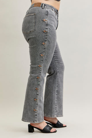 Judy Blue High Waist Western Side Seam & Coin Pocket Bootcut Denim Jeans 881042