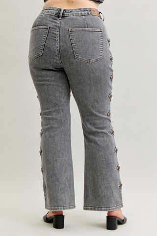 Judy Blue High Waist Western Side Seam & Coin Pocket Bootcut Denim Jeans 881042