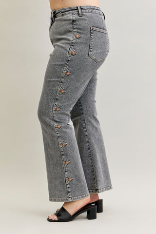 Judy Blue High Waist Western Side Seam & Coin Pocket Bootcut Denim Jeans 881042