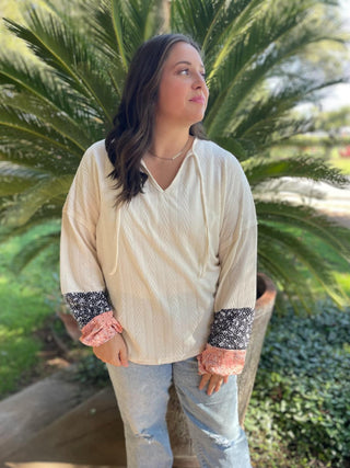 Textured Floral Blouse in Three Colors