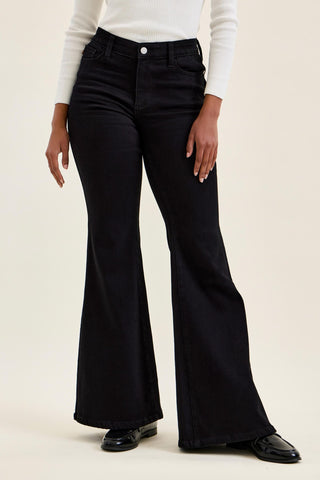 Judy Blue Low Rise Black Jaqueline Flare Denim Jeans 881181
