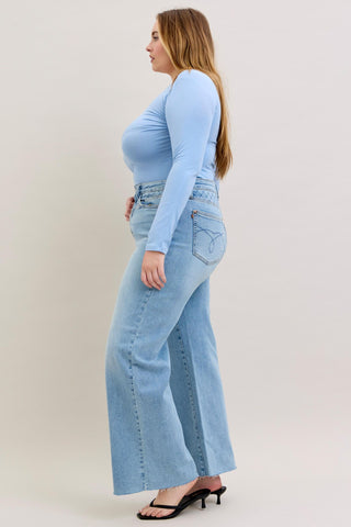 Judy Blue High Waist Retro Wide Leg Denim Jeans 88711