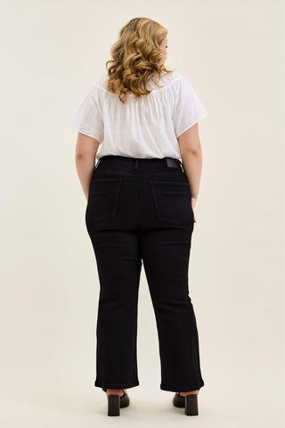 Judy Blue High Waist Tummy Control Black Bootcut Denim Jeans 881184 - Petite