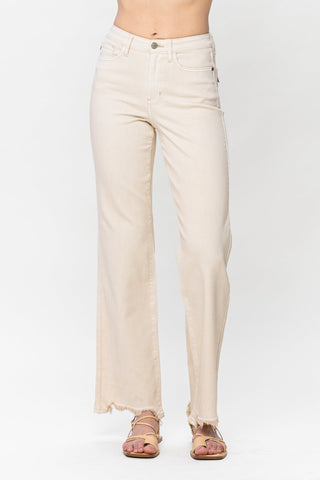 Judy Blue High Rise Over Dyed 90's Straight Jeans in Light Khaki Denim 82532 - Exclusive-Jeans-Sunshine and Wine Boutique