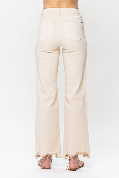 Judy Blue High Rise Over Dyed 90's Straight Jeans in Light Khaki Denim 82532 - Exclusive-Jeans-Sunshine and Wine Boutique