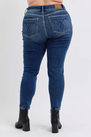 Judy Blue Full Size Mid-Rise Waist Skinny Jeans with Thermal Lining Plus Size