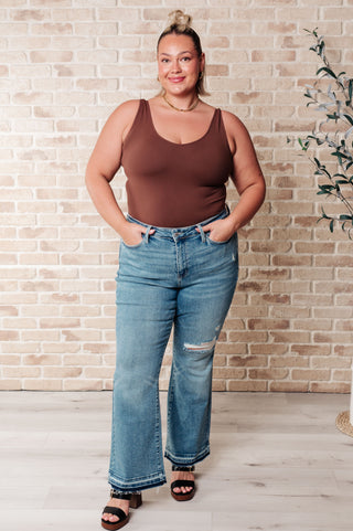 Judy Blue Isla Mid Rise Distressed Released Hem Bootcut Jeans - Exclusive