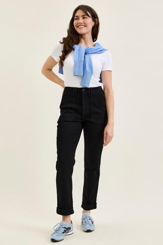 Judy Blue High Waist Black Aurora Weekender Denim Jeans 881217