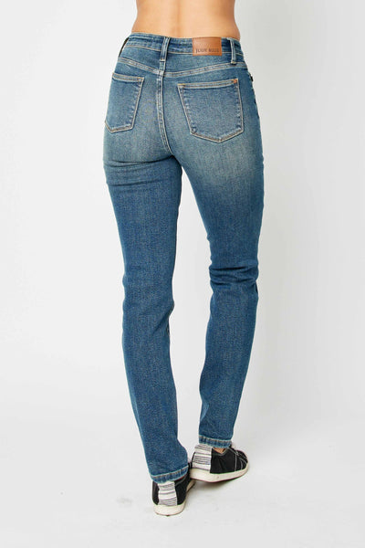 Judy Blue High Waist Classic Relaxed Denim Jeans 88687-Jeans-Sunshine and Wine Boutique