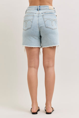 Judy Blue High Waist Rigid Magic Phone Pocket Dad Denim Short 150363