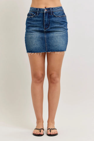 Judy Blue High Waist Rigid Magic Denim Skirt 2843