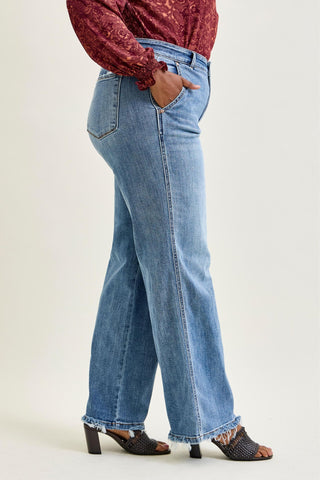 Judy Blue High Waist Retro Wide Leg Denim Jeans 82648