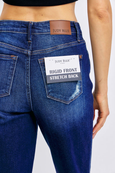 Judy Blue High Waist Rigid Magic Heavy Destroy Straight Jeans 88819-Jeans-Sunshine and Wine Boutique