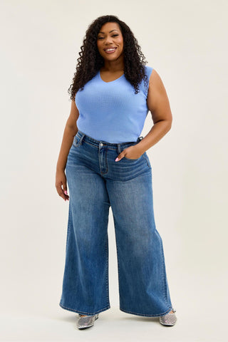 Judy Blue High Waist Palazzo Denim Jeans 82749