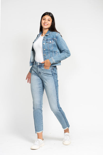 Judy Blue Classic Vintage Wash Denim Jacket 7877-Jeans-Sunshine and Wine Boutique