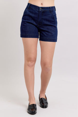 Judy Blue High Waist Dark Trouser Denim Short 15290