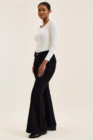 Judy Blue Low Rise Black Jaqueline Flare Denim Jeans 881181