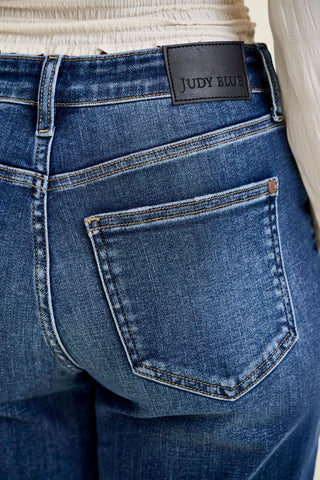Judy Blue Mid Rise Billie Indigo Boyfriend Denim Jeans 82744