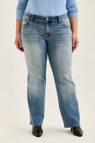 Judy Blue Low Rise Daisy Genie Blue Bootcut Denim Jeans 82747