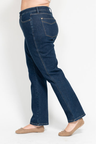 Judy Blue High Waist "Tummy Control" Classic Straight Denim 88575-Jeans-Sunshine and Wine Boutique