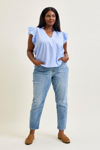 Judy Blue Mid Rise Vintage Wash Cell Phone Pocket Slim Denim Jeans 82626