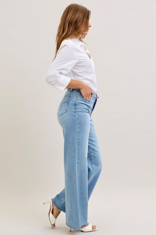 Judy Blue High Waist Retro Wide Leg Denim Jeans 88711