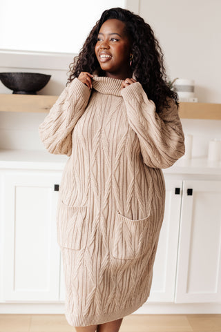 Polagram Bundled Beauty Turtleneck Sweater Dress