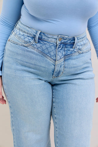 Judy Blue High Waist Retro Wide Leg Denim Jeans 88711