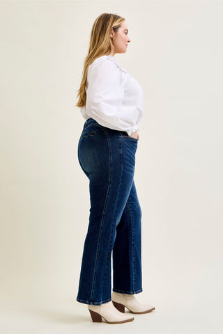 Judy Blue Mid Rise Cowgirl Seaming Alex Bootcut Denim Jeans 881124