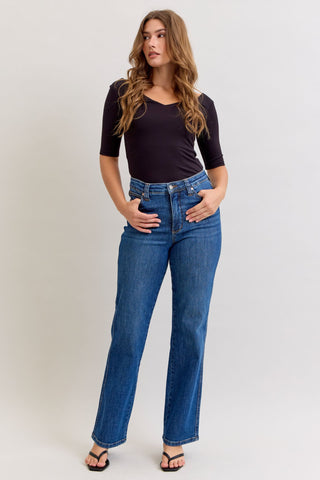Judy Blue High Waist Tummy Control Straight Denim Jeans 881000