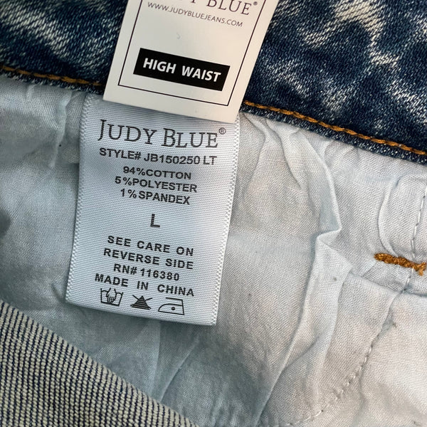 Judy Blue High Waist Mineral Wash Destroy Boyfriend Denim Short 150250-Shorts-Sunshine and Wine Boutique