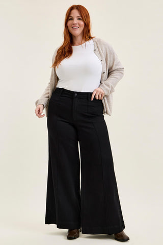 Judy Blue High Waist Liza Black Palazzo Denim Jeans 881243