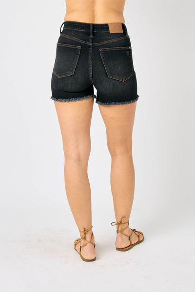 Judy Blue High Waist Tummy Control Fray Hem Shorts 150236 - Exclusive-Shorts-Sunshine and Wine Boutique