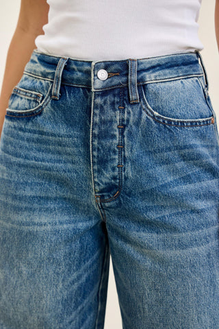 Judy Blue High Waist Rigid Magic Wilhelmina Baggy Denim Jeans 881133