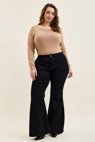 Judy Blue Low Rise Black Jaqueline Flare Denim Jeans 881181